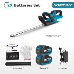 YOFIDRA 2000W Electric Hedge Trimmer Lawn Mower Cordless Household Garden Shrub Weeding Pruning Tools For Makita Battery Pin