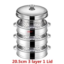 Stainless Steel Steamer fish steamed stuffed bun Rack Kitchen Tools Multilayered Insert With Holder instant pot steamer basket