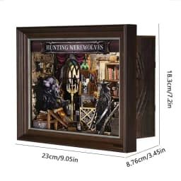 DIY Book Nook Kit 3D Wooden Puzzle LED Light Miniature Dollhouse Bookshelf Insert Photo Frame Ornament Friends Birthday Gifts