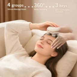 Mini Cordless Scalp Massager EMS Head Massage Machine Waterproof Head Scratcher Body Massager for Deep Cleansing Stress Relax