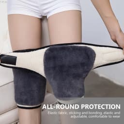 1/2/3PCS Winter Thickened Plush Two Layer Knee Pads Cold Proof Thermal Adjustable Knee Cover Ski Men Women Leg Cycling Warmers