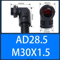 Corrugated Pipe Turning Joint Electric Box Waterproof Protection Cable Plastic Fixed Head AD13 AD15.8 AD18.5 AD21.2 AD25 L Type