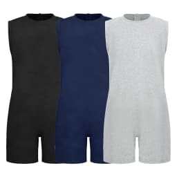 Children 3Pcs Anti-strip Adaptive Bodysuit Special Needs Clothing Short Sleeve Back Zipper Jumpsuit for Autism Sensory kids