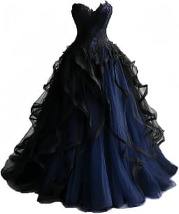 Gothic Wedding Dresses for Bride Layered Tulle Black Bridal Gowns Lace Applique Sweetheart Wedding Gown Dress