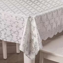 Waterproof Tablecloth Household Rectangular Oilproof PVC Plastic Tablecloth Golden Bronzing Printing Table Cover Table Mat Nappe