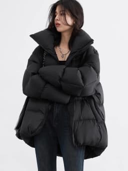 CHIC VEN Fashion Women Down Coats Solid 80 White Duck Down Jacket Black Bread Coat Warm Female Overcoat Autumn Winter 2025