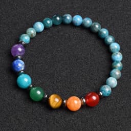 7 Chakra Bracelet Natural Gem Stone Beads Bangle Women Crystal Healing Anxiety Jewellery Mandala Yoga Meditation Bracelets Gift