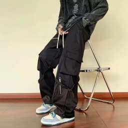 Laid-back Workwear Pants Casual Loose Style Women's Men's Spring Summer Fashion Popular Long Trousers High Waist Straight Leg