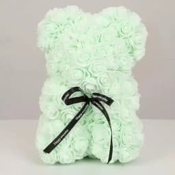 25cm Artificial Rose Teddy Bear with Gift Box, Romantic Valentine's Day Gift for Women, Ideal for Anniversary & Wedding