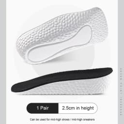 Seven Point Height Increase Insoles Invisible Inner Heightening Pad Sneaker Half Cushion Sports Shoes Boost Pads for Men Women