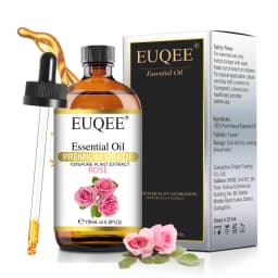 EUQEE 118ML Lavender Jasmine Eucalyptus Vanilla Peppermint Essential Oils with Glass Dropper|Aromatherapy, Humidifier,DIY Soap