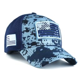 Men’s Tactical Mesh Trucker Hat, Camouflage Outdoor Baseball Cap with Removable Embroidered Patch, Adjustable Snap‑Back Sun Hat