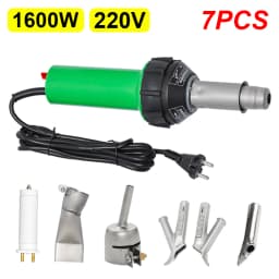 220V 1600W Hot Air Plastic Welding Gun with Nozzle Heating Element and Flat Tip Accessories for PVC PP PE Welding
