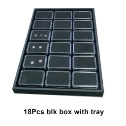Clear Loose Diamond Storage Box 40x40mm Gemstone Packaging Organizer 57x37mm Pendant Jewelry Display Tray for Stones Showcase