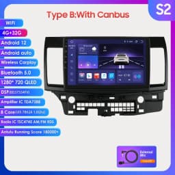4G Carplay Android Auto Multimedia for Mitsubishi Lancer 2007-2017 Autoradio car intelligent systems 2din Screen 7862 Head Unit