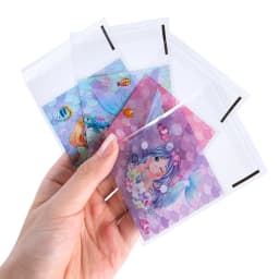 50pcs Opp Plastic Bag Self Adhesive Ocean Mermaid Transparent Plastic Bags Beads Jewelry Storage Packaging Gift Bag Card Holder