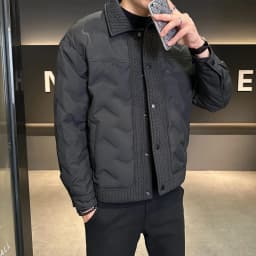 Lightweight Short Men's down Jacket White Duck Feather Casual Collar Business Outerwear Autumn Winter Fashion Urban Style