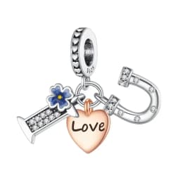 Romantic Tower & Love Lock Key Charms Beads Fit DIY 925Sterling Silver Bracelet Necklace Women Birthday Anniversary Jewelry Gift
