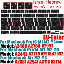 Compatible Keyboard Cover for 2022 MacBook Air 13.6 M2 A2681/2021 2023 MacBook Pro14 16 M1 A2442 A2485 A2779 A2780 with Touch ID