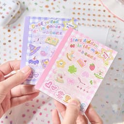 Mr. Paper 32 Pcs Mini Nose Picking Series Die-Cut Sticker Book, Cute Cartoon Decals for Journals Nail Art Phone Case AirPods DIY