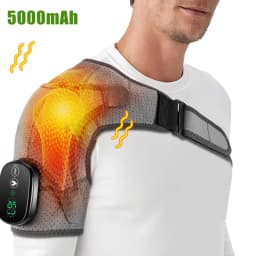 Electric Heating Shoulder Massager Vibration Cordless Massage Belt Pad Hot Compress