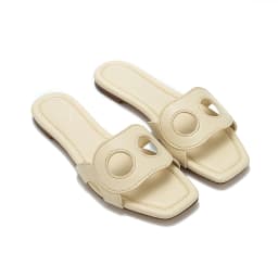 PG PATSY GARIS Niche Brand Women's Slippers Fashion Design Multifunctional Outdoor Style Women's Flat Slippers Solid Color