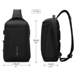 MARK RYDEN Large Capacity Crossbody Shoulder Bag For Men Travel Sling Bag Fits in 11inch Pad