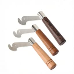 Wooden Handle Fireplace Tool Stainless Steel Hook For Wood Stove Damper Door Opener Safe Heat Resistant Replacement Accessory