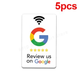 5pcs Google Reviews NFC Cards Boost Your Reviews PVC Material Durable