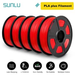 SUNLU 5KG 3D PLA/PETG/PLA PLUS/Clear Filament 1.75mm 5Roll 1KG Printer Neatly Wound 3D Filament for 3D Printer & 3D Pen
