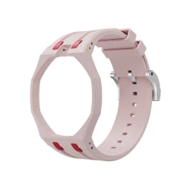 2in1 Bioceramic Case&Silicone Strap For Swatch x AP Royal pop Pocket watch bands Modification kit integrated Silicone Wirstband
