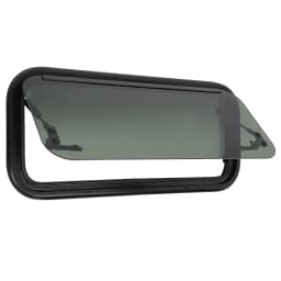 700x300mm RV Tempered Glass Push Out Window Rounded Corners/Right Angle Caravan Camper Windows with Screen Window Sunshade