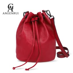 New Genuine Leather Bag, Bucket Bag, Multifunctional Handheld Small Handbag, Fashionable Single Shoulder Crossbody Bag For Women