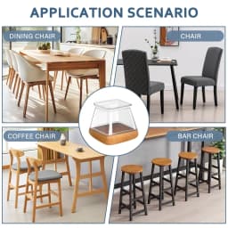 24Pcs Square Chair Leg Floor Protectors W/ Wrapped Felt Bottom, Floor Protectors for Chairs, Felt Chair Pads, Chair Leg Covers