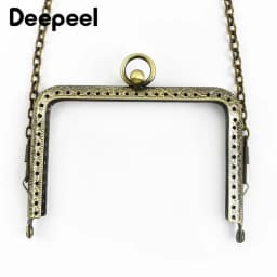 2/5Pcs Deepeel 11/12/13cm Embossed Metal Bag Handles Square Purse Frame Kiss Clasp wallet Brackets DIY Handmade Accessories