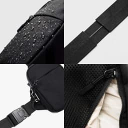 500D Nylon Cut-Resistant Steel Wire Crossbody Bag for Men Outdoor Sports Chest Pack RFID Anti-Theft Wallet Lightweight Phone Org