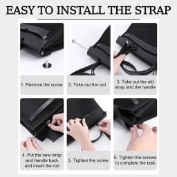 Genuine Leather Replacement Shoulder Strap for Herbag Zip Handbag Premium Imported Genuine Cowhide Short Replacement Strap