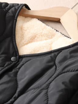 Thickened Fleece Lined V-Neck Women's Cotton Jacket Lightweight Warm Outerwear Windproof Innerwear Cotton Padded Coat W3173