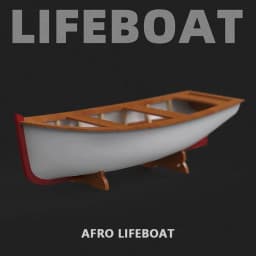 Mini Wooden Afro Liferaft DIY Handmade Kit Ship Model Toy Mahogany Canoe Model Toy Gift Lifeboat Ornaments Small Ship Model Kit