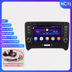 Hizpo 2 Din Android 14 Car Radio For Audi TT MK2 8J 2006-2014 Multimedia Stereo GPS Navi Head Unit Carplay Intelligent Systems