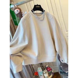 Extra Large Size Loose Women's Sweatshirt Pastel Purple Splice Design Simple Style Spring Autumn Casual Comfortable Top