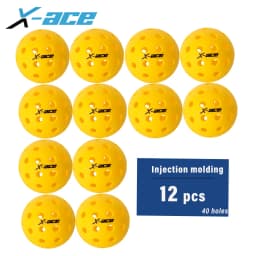 X-ace Pickleballs Balls, Injecional Molding Structure, 26/40 Holes Outdoor Indoor Pickle Balls, for All Skill Levels Players