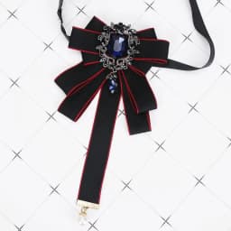 Gorgeous Bow Tie Vintage Luxury Lady Head Diamond Pearl Ribbon Tassel Brooch Chic Girls Elegant Costume Jewelry Collar Pin