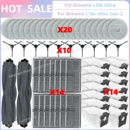 Fit For Dreame L10s Ultra Gen 2 / L30s Ultra/ L30 Pro Ultra, Dreame L40 Ultra AE/L40s Ultra CE Parts Brush Filter Mop Bag