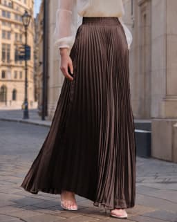 2026 New Spring Summer For Women 22 Solid Colors Midi Flowing Draped Large Hem Long High Waist Pleated Skirt Sweet Elegant