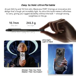 Blackview FORT 2 Smartphone, 6.78" HD+ IPS Display,MediaTek Helio G81 Processor,5000mAh Battery,Outdoor Rugged Mobile Phone