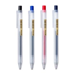 0.5mm Press Gel Pen Blue/Black/Dark Blue/red Ink MUJIs Refills Rod Handle Ballpoint School Office Student Writing Stationery