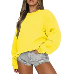 Spring Autumn Women's sweatshirt daily Casual Pullover Solid Color Sportswear comfort O-Neck Tops Loose long sleeve sweatshirt