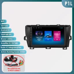 Hizpo 8G+128G Android 13 For Toyota Prius 3 2009 - 2015 Car Radio Multimedia Video Player GPS Navi Stereo Carplay Auto Stereo BT
