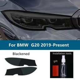 2 X For BMW 3 Series G20 G21 F30 F31 F34 Car Headlight Tint Black Protective Film Protection Transparent TPU Sticker Accessories